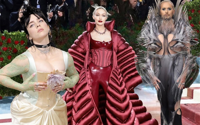Style 'ố dề' tại Met Gala 2022: Billie Eilish pose ưỡn ẹo, spotlight nhường cho Gigi Hadid 'quấn mền' Ảnh 2