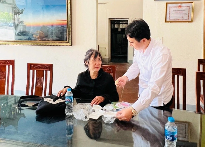 Bà L. sau khi được giải cứu đã dần ổn định về sức khỏe và tâm lý. Ảnh: Ban Quản lý Yên Tử