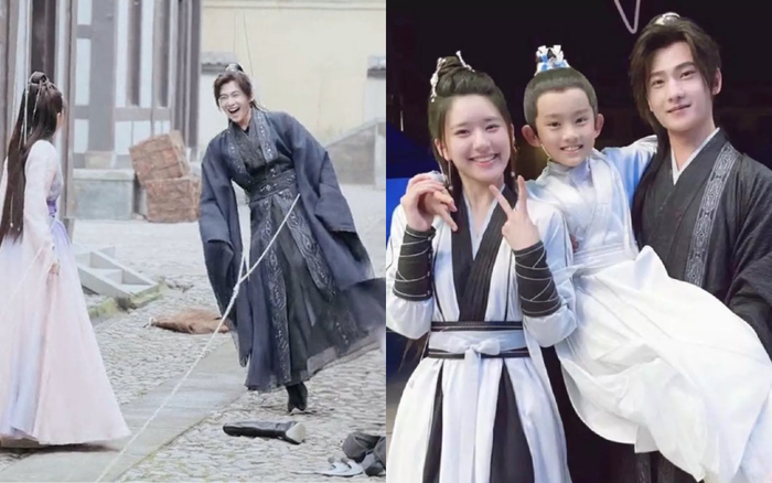 Triệu Lộ Tư và Dương Dương thân thiết tại hậu trường Thả Thí Thiên Hạ.