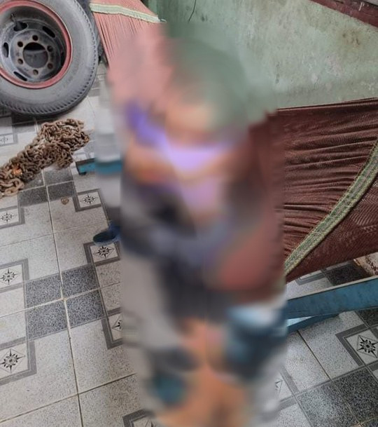 Ông H. tử vong khi đang nằm trên võng. (Ảnh: Người Lao Động) 