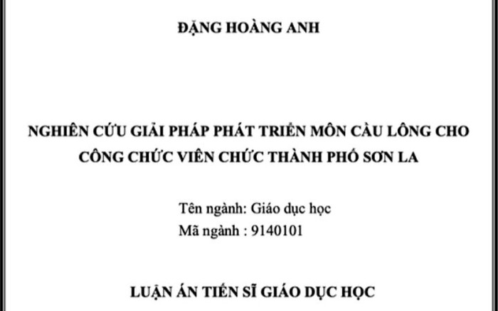 Luận án tiến sĩ môn cầu lông gây xôn xao: Đại diện cơ sở đào tạo nói gì? Ảnh 2