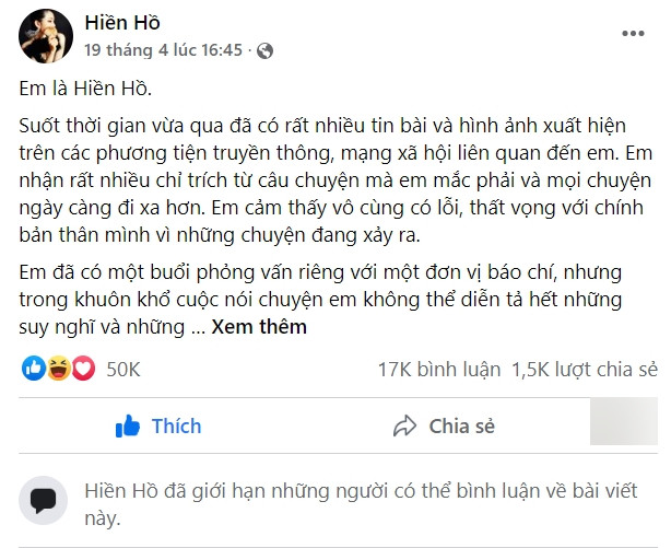 Hiền Hồ có loạt động thái lạ sau bài đăng xin lỗi, chắc đang giận 'ai đó'? Ảnh 1