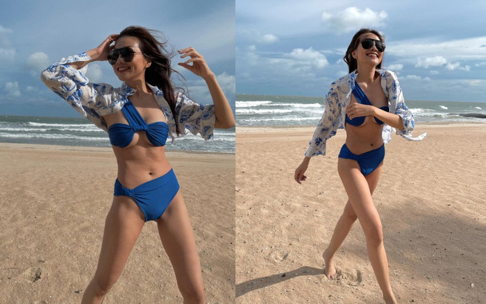 'Chị đại' Thanh Hằng diện bikini chực trào vòng một, còn tự hỏi 'Tấm ảnh này hot bao nhiêu độ' Ảnh 2
