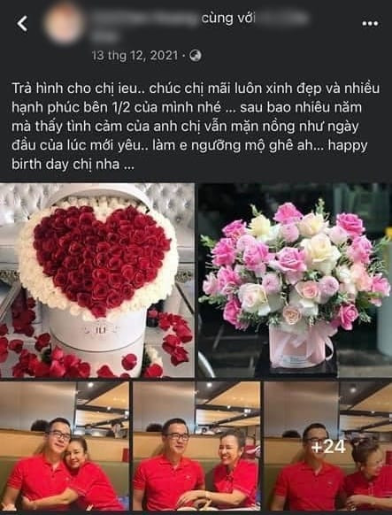 Trong khi đó, tháng 12/2021, vợ chồng đại gia Thắng Ngô vẫn đăng ảnh khá hạnh phúc với nhau