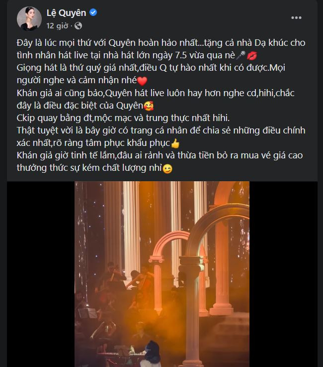 Bài đăng của Lệ Quyên.