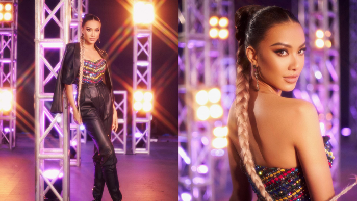 Tiếc rằng trong tập 4, Kim Duyên có phần nhạt nhoà hơn mentor Mâu Thuỷ vì sử dụng gam màu quần áo khá tối. Dù vậy, nàng á hậu vẫn gây ấn tượng mạnh bằng bím tóc dài ombre cùng với tính cách máu chiến, bảo vệ dàn thí sinh.