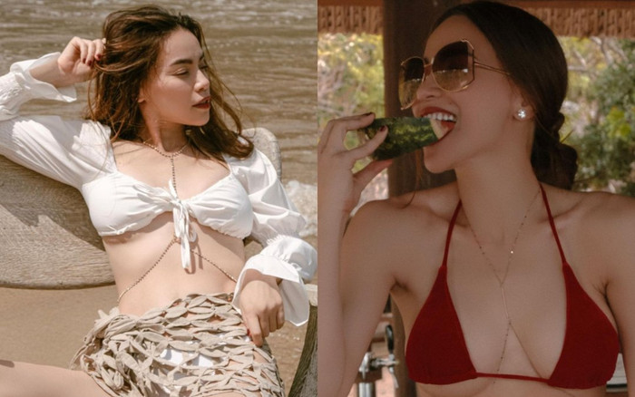 Diện bikini khoe vòng ba lấp ló, Hồ Ngọc Hà khiến dân mạng xuýt xoa: 'Gái ba con cũng trông mòn con mắt' Ảnh 2