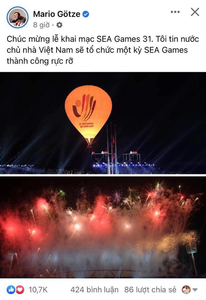 Ngôi sao World Cup 2014 chúc mừng Việt Nam tổ chức SEA Games 31 thành công Ảnh 3