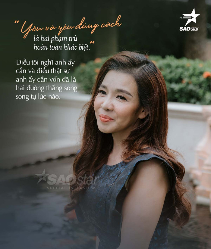 Ngoài ra, khi có thời gian ngồi lại nghiền ngẫm mọi chuyện, chị Thanh Đào nhận ra rằng 'Yêu và yêu đúng cách là 2 phạm trù hoàn toàn khác nhau'.