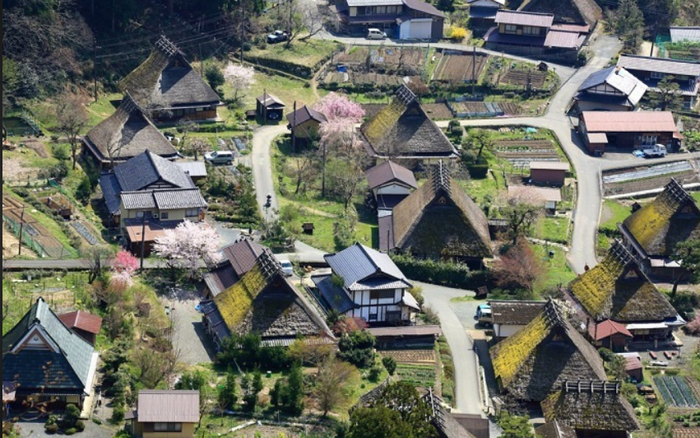 Ngôi làng nhìn từ trên cao.