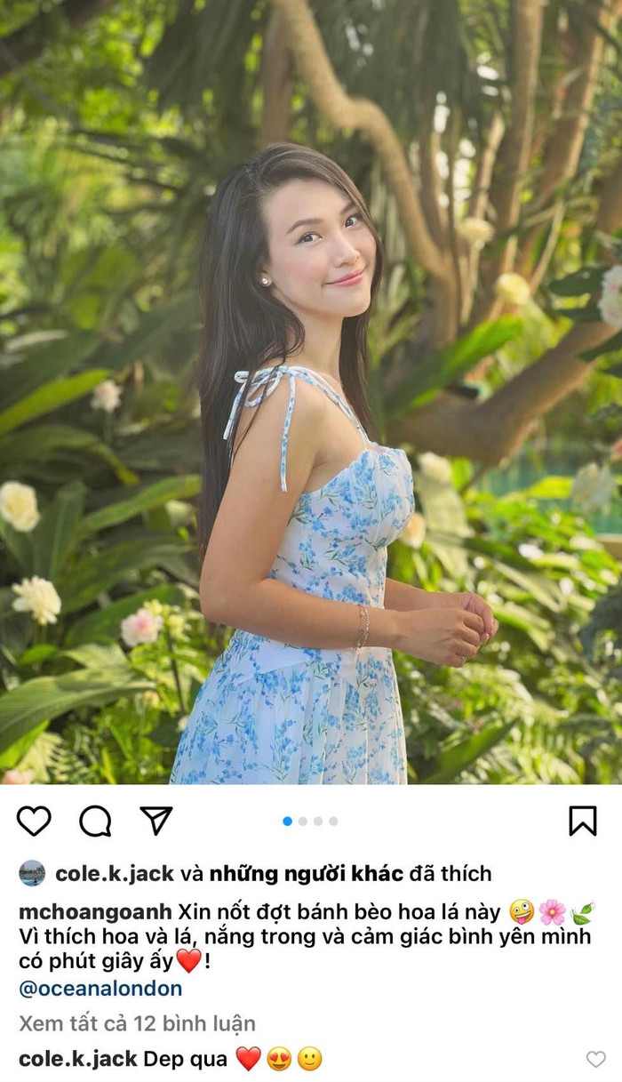 Dòng bình luận của chồng cũ Hoàng Oanh nhanh chóng thu hút sự quan tâm từ dư luận.