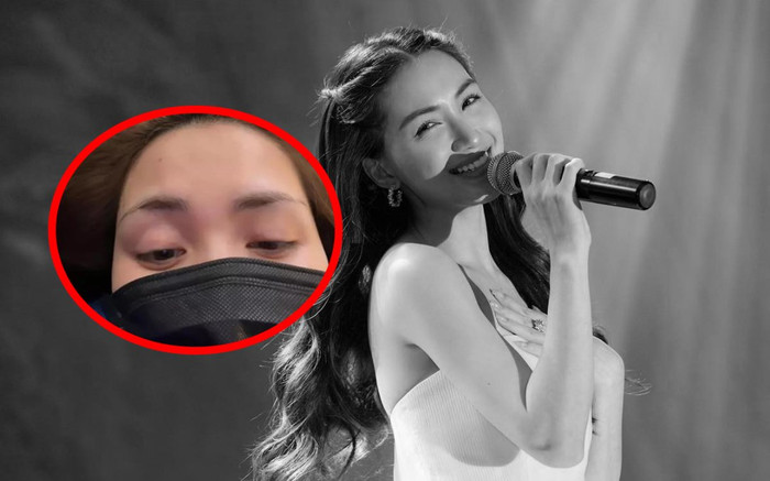 Fan xót xa hình ảnh mắt sưng húp của Hòa Minzy vì bận lịch trình đi hát dày đặc Ảnh 2