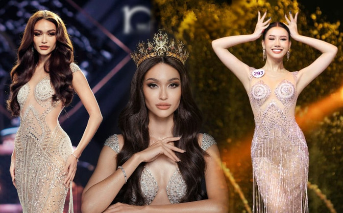 Á hậu Du Lịch Việt Nam Toàn cầu 'sao y bản chính' váy dạ hội của búp bê barbie Hoa hậu Hoà bình Phuket Ảnh 2