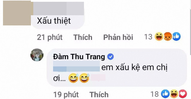 Bình luận kém duyên của dân mạng và màn đáp trả của Đàm Thu Trang