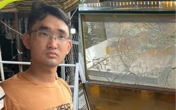 Bắt 'nóng' nghi phạm dùng búa đập vỡ tủ kính cướp tiệm vàng ở TP.HCM Ảnh 2