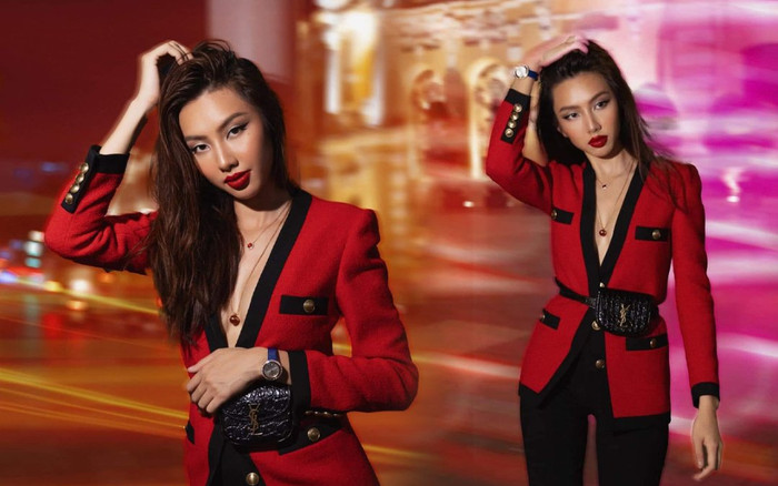 Hết làm thôn nữ miền Tây, Hoa hậu quốc tế Thùy Tiên quay về với layout hở bạo Ảnh 2