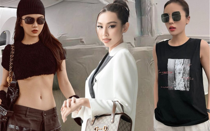 Thời trang sân bay của các mỹ nhân Việt: Lan Ngọc diện đồ ngủ, Ngọc Trinh hóa 'tắc kè hoa' Ảnh 2