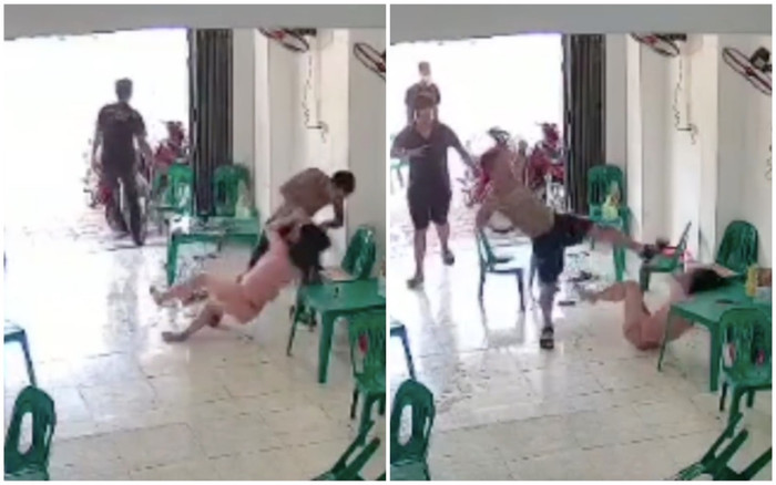 Xôn xao clip người đàn ông thẳng tay đánh đập cô gái dã man suốt nhiều phút trong quán ăn Ảnh 2
