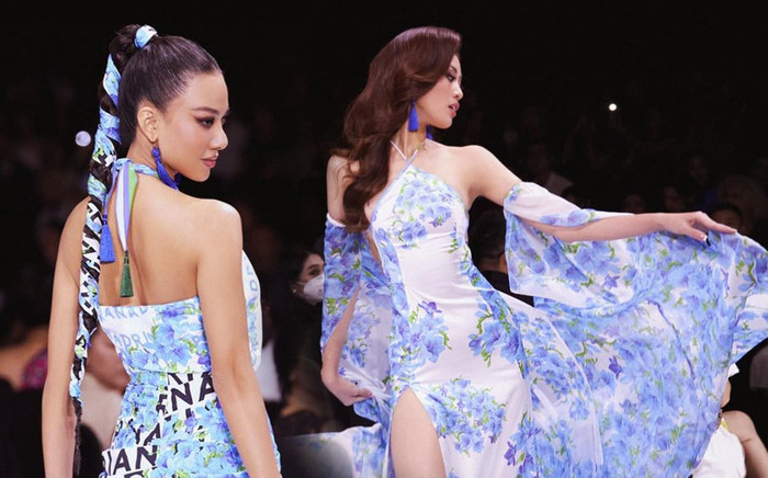 Đọ trình catwalk của hai nàng hậu gây tranh cãi nhất lịch sử Miss Universe Vietnam Ảnh 2