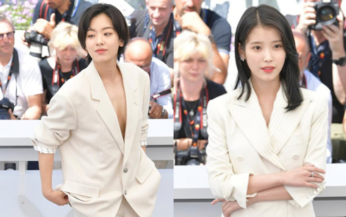 Sao nữ đi cùng IU ở Cannes 2022 bị soi không mặc nội y? Ảnh 2