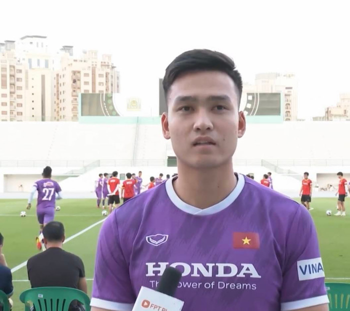 Đây là lần đầu tiên Việt Anh đeo băng đội trưởng ở đội U23 châu Á.