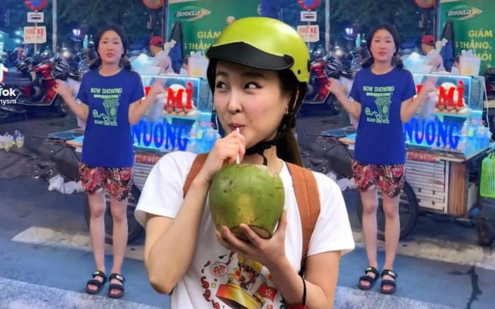 Bắt gặp Miss Grand Hong Kong tay cầm bánh mì nhảy múa tưng bừng trên đường phố Việt Nam Ảnh 2