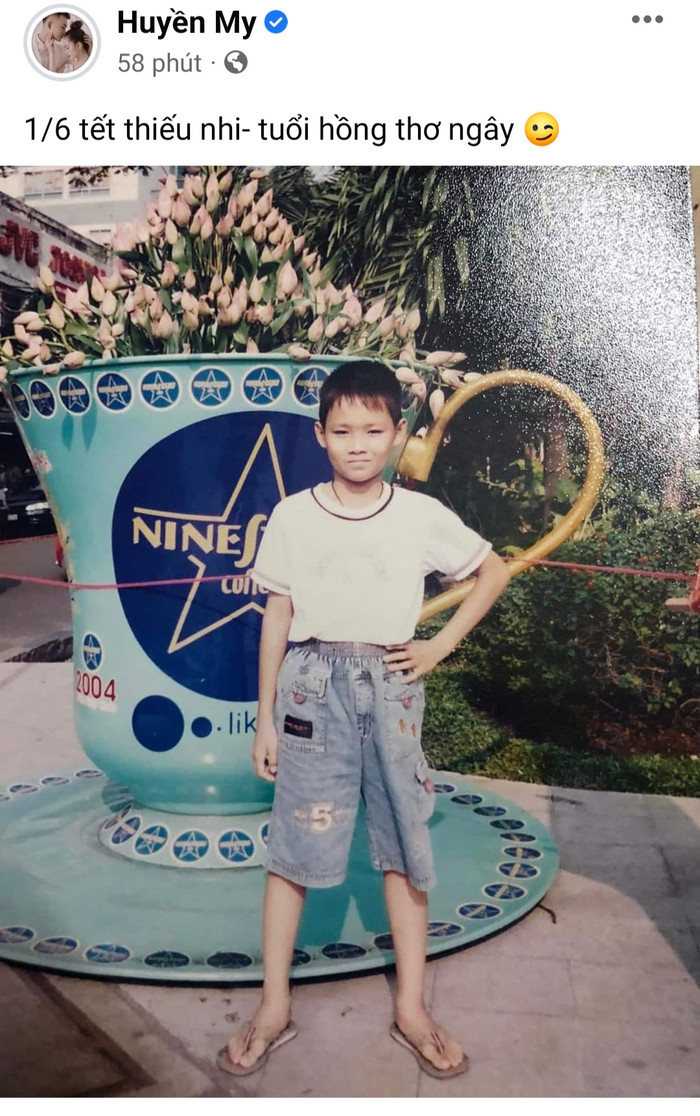 Vợ chồng Anh Tú - Huyền My 'chiến tranh', cùng đăng ảnh thuở bé của nhau: Ai 'ngố' hơn ai? Ảnh 5