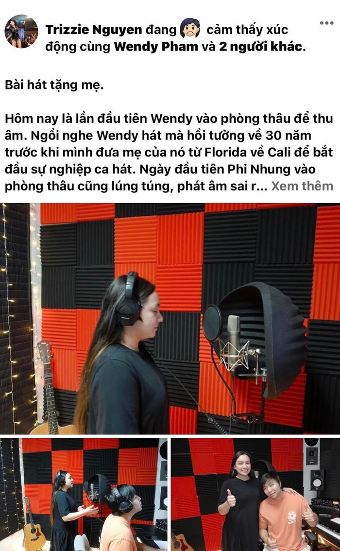 Wendy đã lấy hết can đảm để thực hiện bài hát tặng người mẹ quá cố.