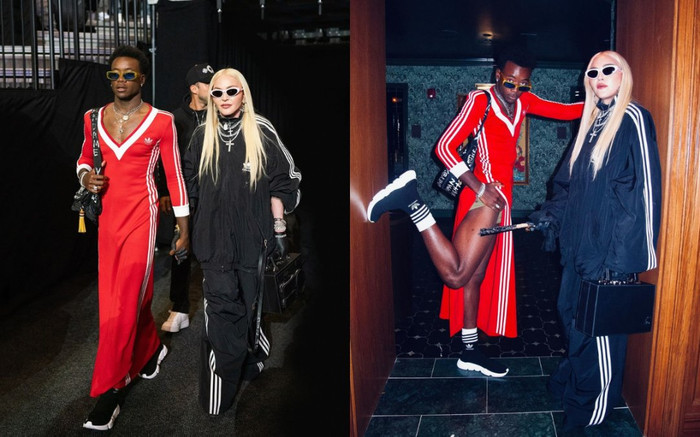 Con trai 'nữ hoàng nhạc pop' Madonna mặc váy xẻ bạo, dân mạng trông hơi sai sai Ảnh 2