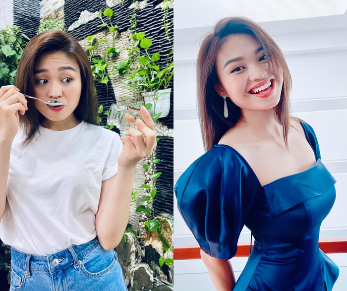 Trước khi cắt tóc, hình ảnh đời thường của người đẹp khá đơn giản nhưng 'hút mắt' với layout trang điểm nhẹ nhàng tông hồng hoặc cam.