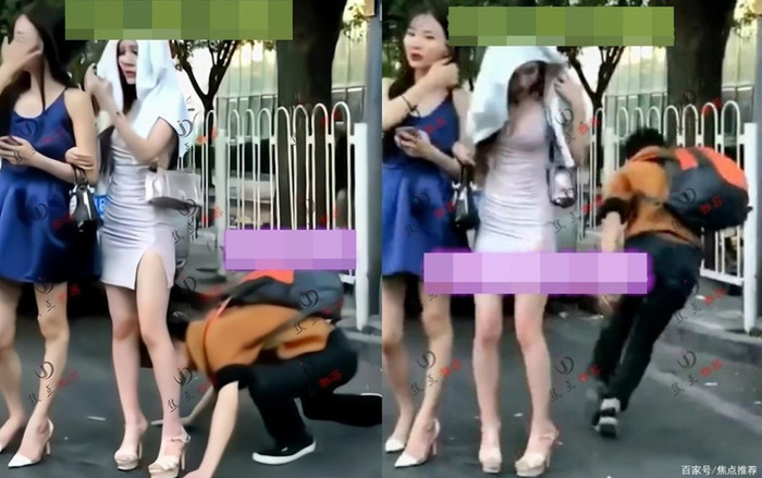 Nhìn chằm chằm hai cô gái mặc váy ngắn, hành động tiếp theo của người đàn ông gây choáng Ảnh 2