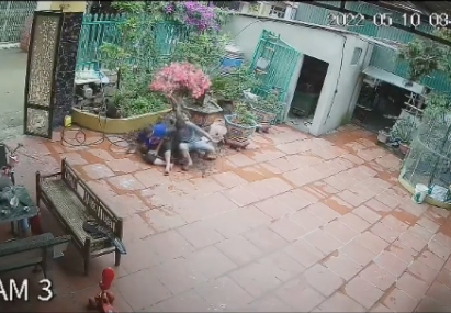 Đang vui vẻ thì bất ngờ chậu cây vỡ toang.