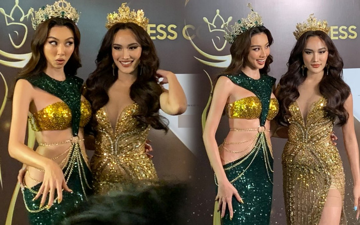 Cam thường 'chào thua' trước biểu cảm Thuỳ Tiên và nhan sắc dàn hậu tại thảm đỏ Ảnh 2