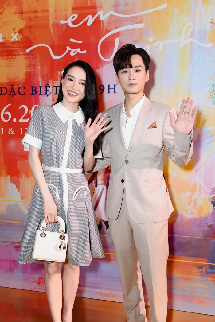 Diễn viên Nhã Phương và diễn viên Trần Nghĩa.