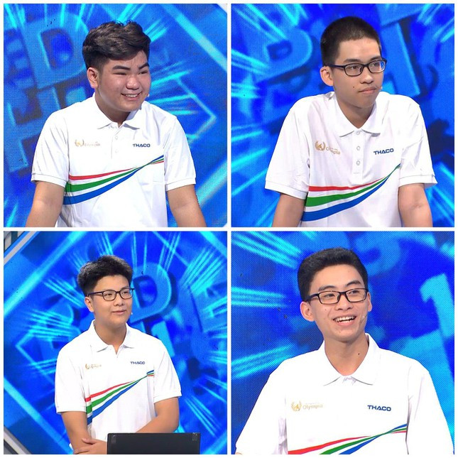 4 thí sinh xuất sắc tại Đường lên đỉnh Olympia tuần qua. Ảnh: Page Đường lên đỉnh Olympia