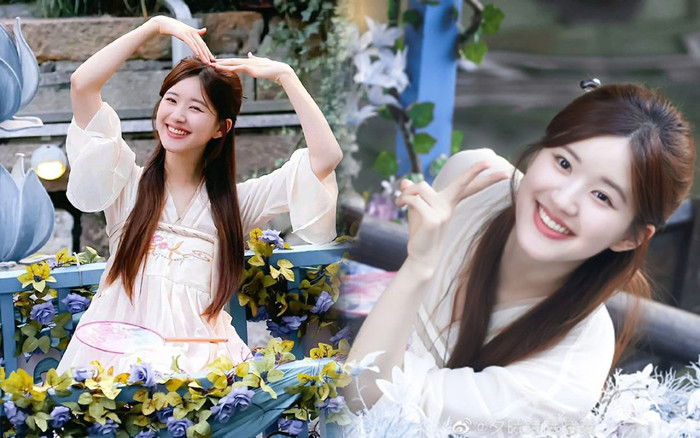 Triệu Lộ Tư rạng rỡ ở buổi đóng máy Hậu Lãng, tạo hình cổ trang đơn giản mà đẹp hơn cả Thả Thí Thiên Hạ Ảnh 2