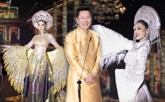 Fan 'mê tít' khi ông Nawat rủ rê Top 10 Miss Grand Thailand và Thùy Tiên diện áo dài Ảnh 2