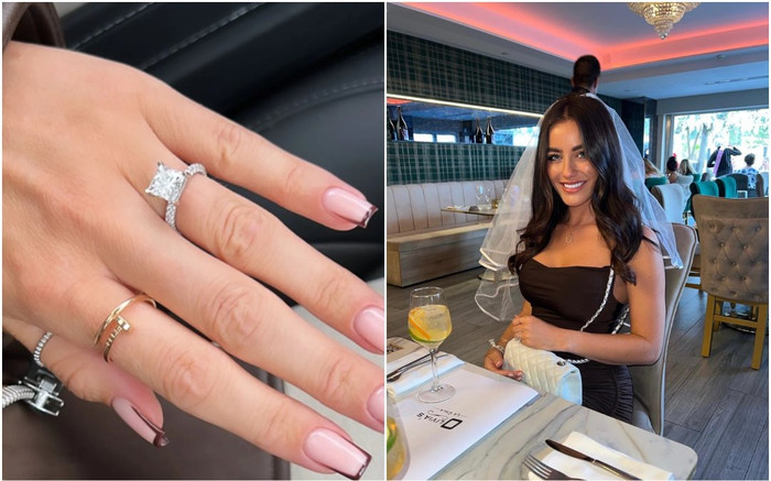 Khoe chiếc nhẫn kim cương khổng lồ, cô vợ xinh đẹp của Harry Maguire háo hức ngày cưới Ảnh 2