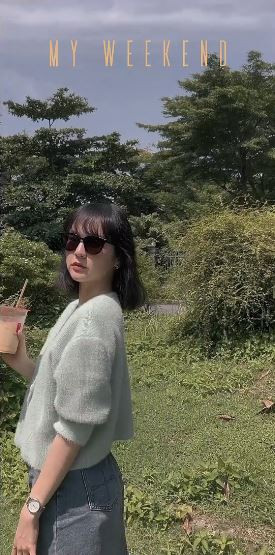 Dễ dàng nhận thấy Hải Tú đang có khoảng thời gian nghỉ dưỡng tại một địa điểm