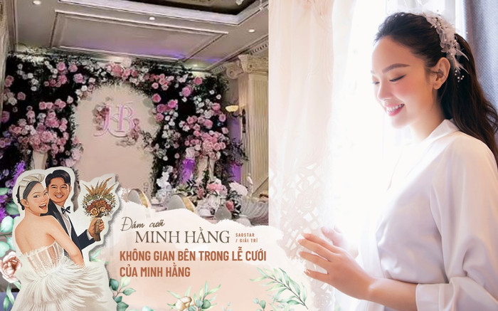 Không gian lễ cưới của Minh Hằng: Ngập tràn sắc hoa hồng và tiếng cười rộn rã Ảnh 2