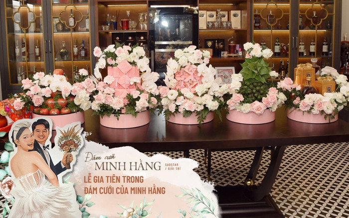Lễ gia tiên trong đám cưới Minh Hằng: Cô dâu lộng lẫy, chú rể cùng dàn phụ rể vất vả vì các thử thách Ảnh 2