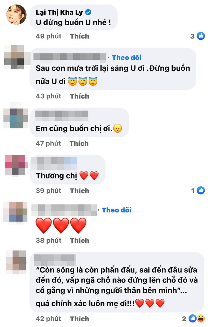 Khán giả gửi lời động viên tới NSND Hồng Vân.