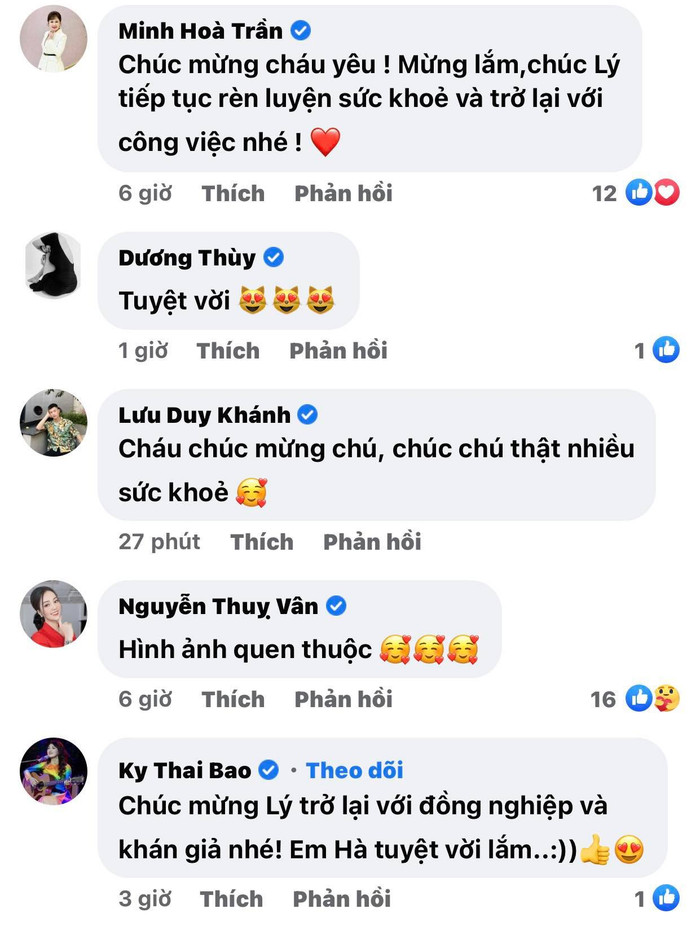 Đồng nghiệp hạnh phúc, vui mừng với sự trở lại của NSND Công Lý.