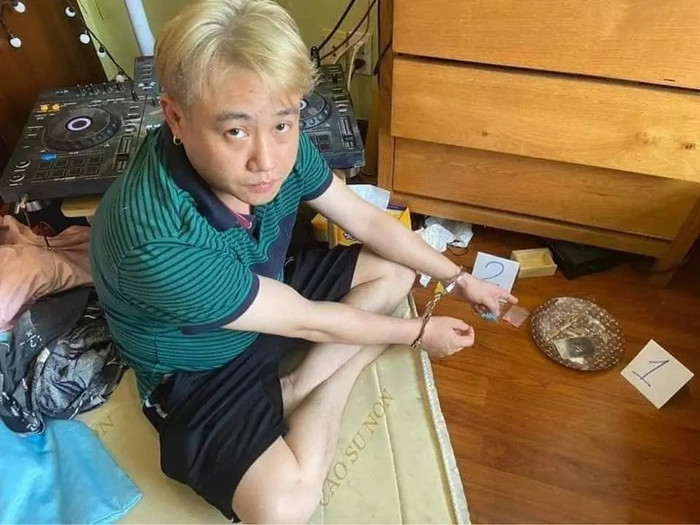 Diễn viên Hữu Tín tại thời điểm bị bắt