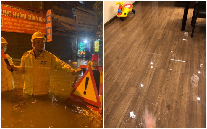 Hà Nội mưa cực lớn, chung cư cao cấp ở tầng 8 cũng ngập Ảnh 2