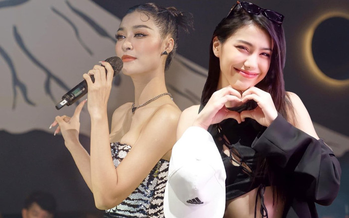 Miss Grand Angthong 'u mê' Lona Kiều Loan lắm rồi, liên tục 'tỏ tình' nàng Hậu ngay trên sóng trực tiếp! Ảnh 2