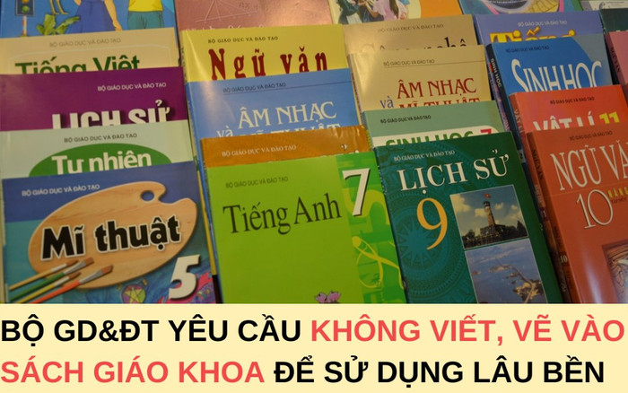 Bộ GD&ĐT yêu cầu học sinh không được viết, vẽ bậy vào sách giáo khoa để tái sử dụng nhiều lần Ảnh 2