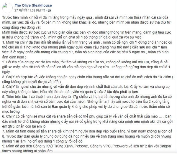 Nhà hàng steak đánh bả hơn 20 con mèo lên tiếng xin lỗi rồi lại xóa bài đăng: Hành động gây bức xúc Ảnh 3