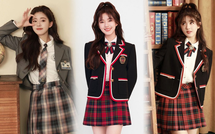 Loạt ảnh Triệu Lộ Tư mặc đồng phục được khen hợp vai nữ chính Vụng Trộm Không Thể Giấu Ảnh 2