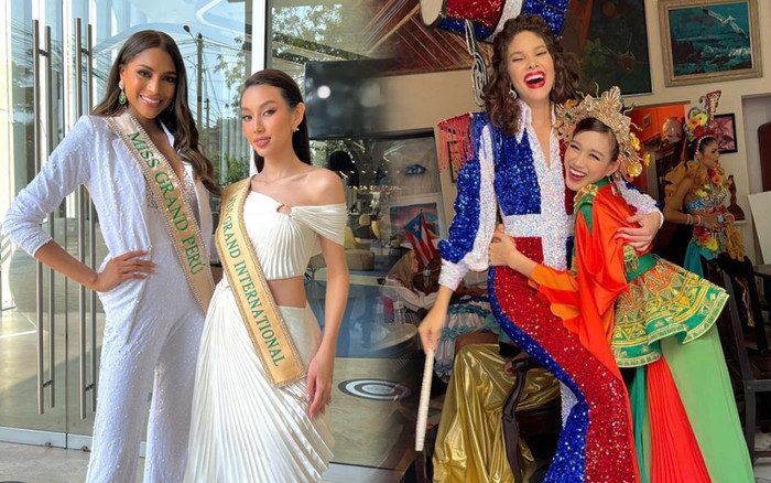 Hoa hậu Việt hóa tí hon khi đứng cùng các 'mỹ nhân đô con' quốc tế Ảnh 2